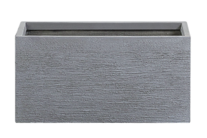 Bild von Beliani Plant Pot Grey Fibre Clay 50 x 23 x 24 cm Indoor Outdoor Rectangular Planter