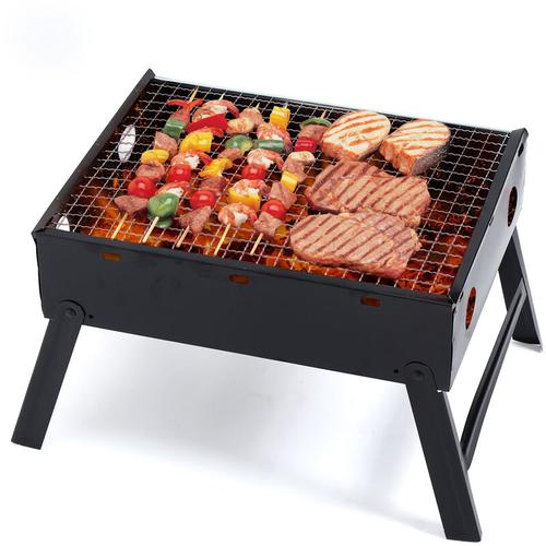 Bild von BBQ Grill Portable Folding Charcoal Barbecue Desk Tabletop Outdoor Stainless Steel,35x20x27cm (L x