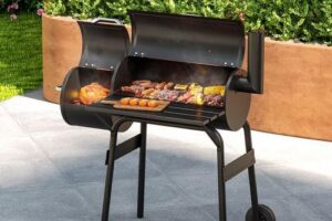Produktbild von Livingandhome – Outdoor Smoker Barbecue Charcoal Portable BBQ Grill Garden