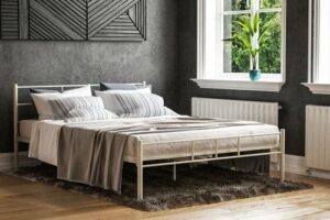 Produktbild von Home Discount – Dorset 4ft6 Double Metal Bed Frame, White, 190 x 135 cm