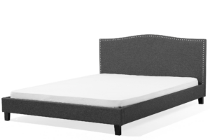 Produktbild von Beliani Bed Frame Grey Polyester Upholstered 6ft EU Super King Size Traditional Design