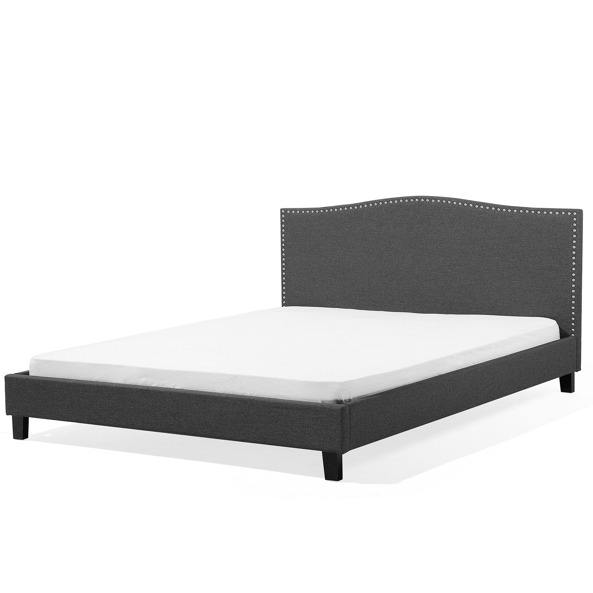 Produktbild von Beliani Bed Frame Grey Polyester Upholstered 6ft EU Super King Size Traditional Design