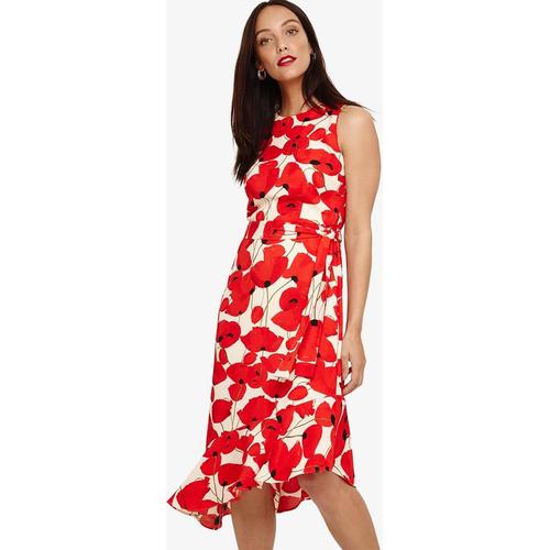 Bild von Dorothy Poppy Print Dress – Red – Phase Eight Dresses