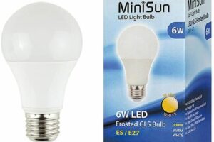 Produktbild von MiniSun 6W ES E27 LED GLS Light Bulbs – 3000K – Pack of 2