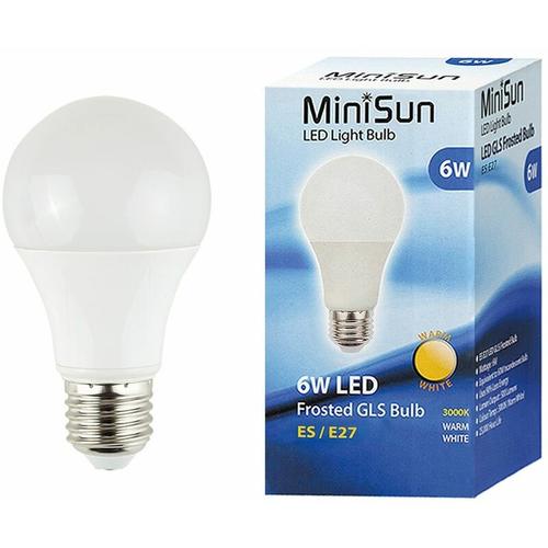 Bild von MiniSun 6W ES E27 LED GLS Light Bulbs – 3000K – Pack of 2