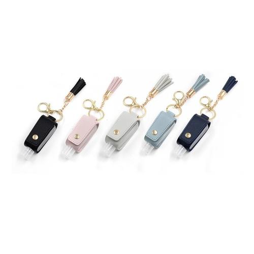 Bild von Travel Bottle for Hand Sanitizer with Tassels Keychain Holder: Black/One