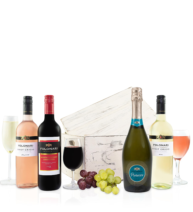 Produktbild von 123 Flowers Italian Wine Set – Luxury Wine Gifts – Wine Gifts – Wine Gift Baskets – Wine Hampers – Wine Gift Delivery
