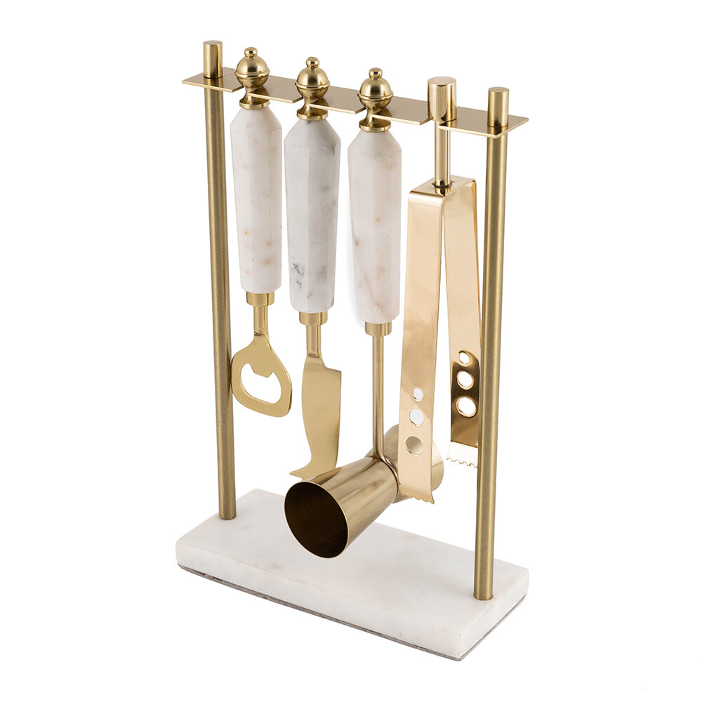 Produktbild von Luxe – White Marble Barware Set