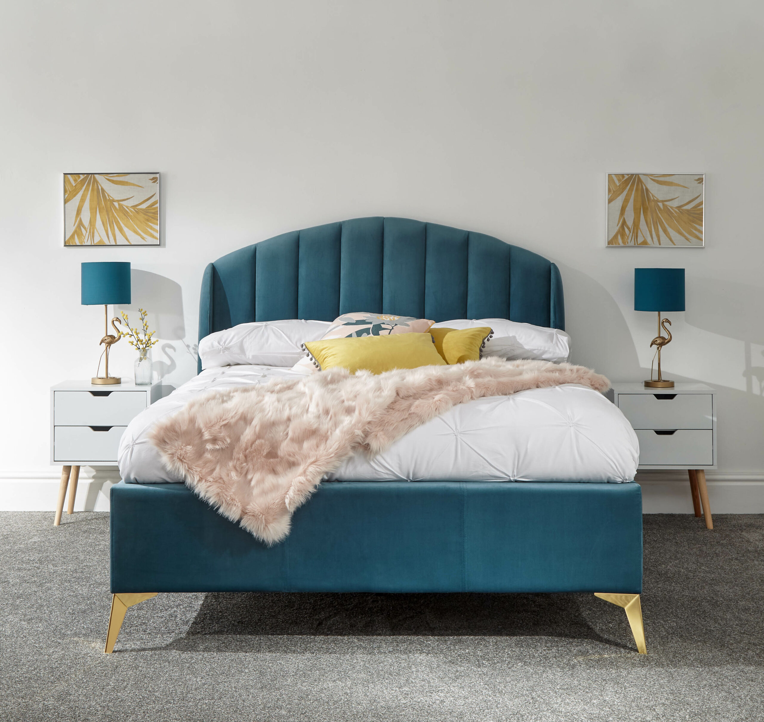 Produktbild von Haikou 135cm End Lift Ottoman Bed   Teal