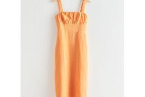 Produktbild von Strappy Linen Midi Dress – Yellow – & Other Stories Dresses