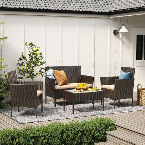 Bild von Garden Furniture Sets, Polyrattan Outdoor Patio Furniture, Conservatory PE Wicker Furniture, for