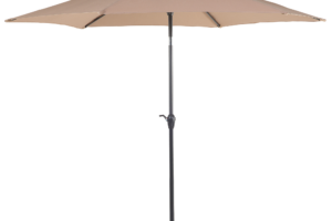 Produktbild von Beliani Garden Sun Parasol Sand Beige Fabric 270 cm Market Umbrella Weather Resistant