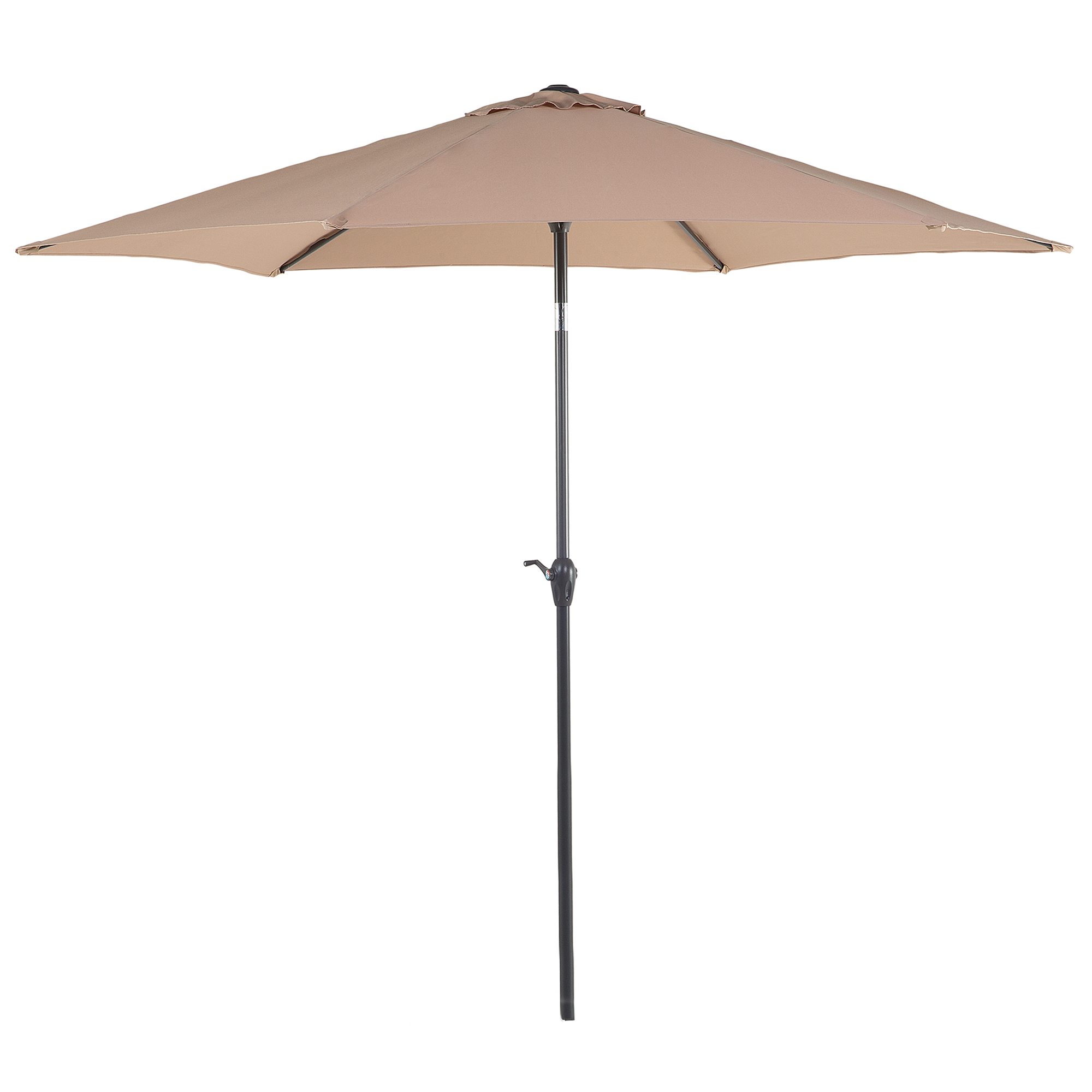 Produktbild von Beliani Garden Sun Parasol Sand Beige Fabric 270 cm Market Umbrella Weather Resistant