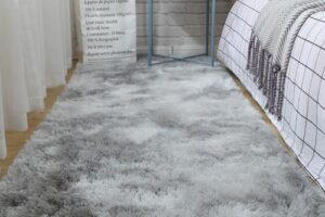 Produktbild von Fluffy Rugs Shaggy Soft Motley Plush Carpets Home Decor 80x200cm Light Grey