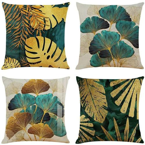 Produktbild von Vintage Cushion Covers, Green Cushion Cover Linen Fabric Pillow Case Sofa Bed Pillow Covers Cuhion
