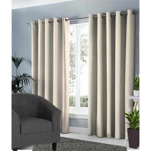 Bild von Ring Top Ready Made Blackout Curtains 66 x 72 inches – Beige – Beige