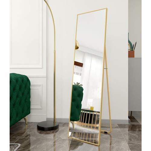 Bild von Freestanding Mirror Full Length Rectangular Mirror 140x40cm Hanging or Leaning for Bedroom or