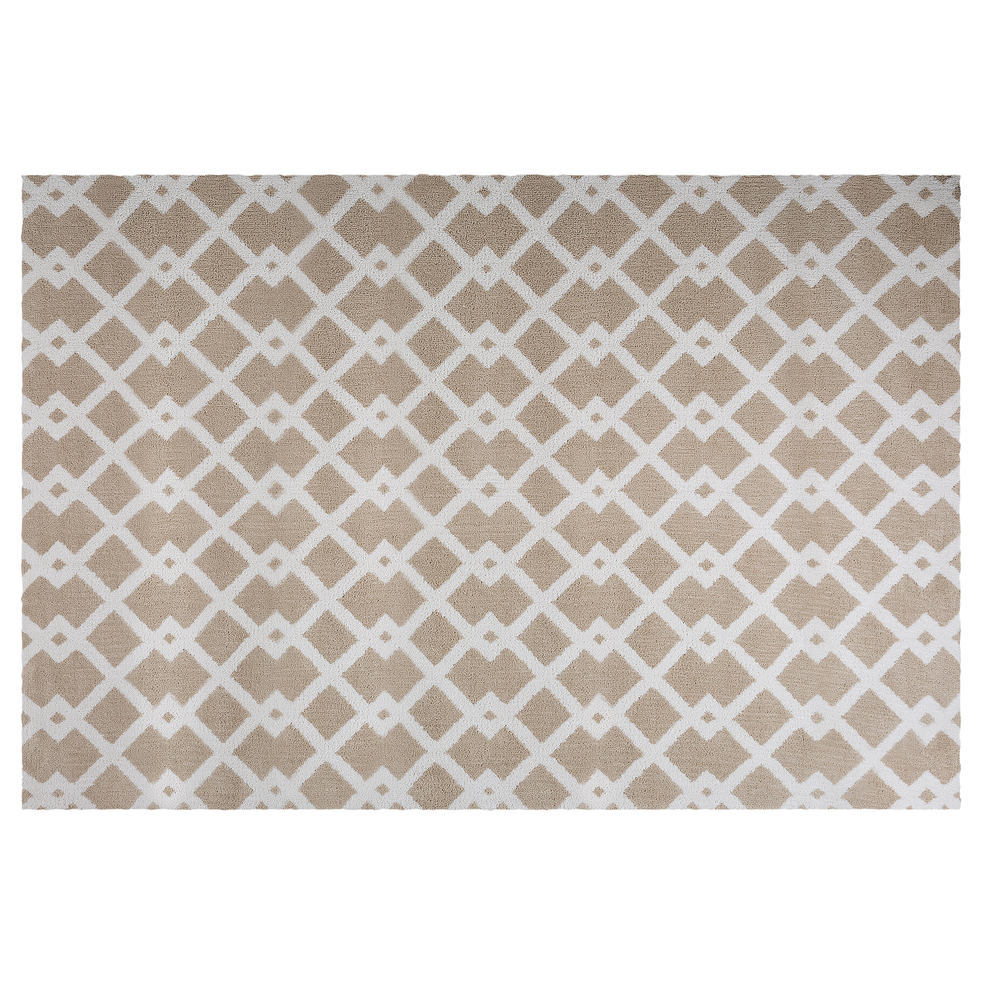 Produktbild von Beliani Area Rug Beige Fabric 140 x 200 cm Geometric Rectangular Modern