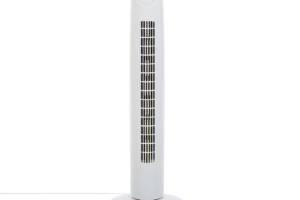 Produktbild von Beliani Tower Fan White Synthetic Material 3 Speeds 80 cm Oscillating Function Living Room Ventilator Free Standing