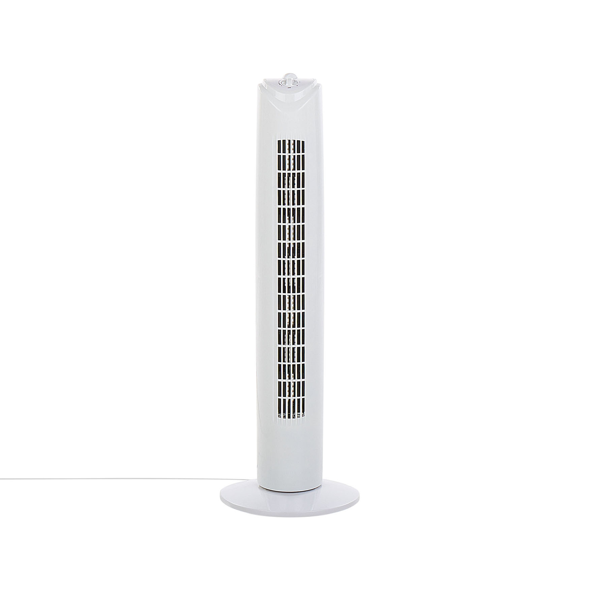 Produktbild von Beliani Tower Fan White Synthetic Material 3 Speeds 80 cm Oscillating Function Living Room Ventilator Free Standing