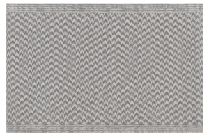 Produktbild von Beliani Outdoor Area Rug Grey Synthetic Materials Rectangular 60 x 90 cm Chevron Pattern Balcony Accessories
