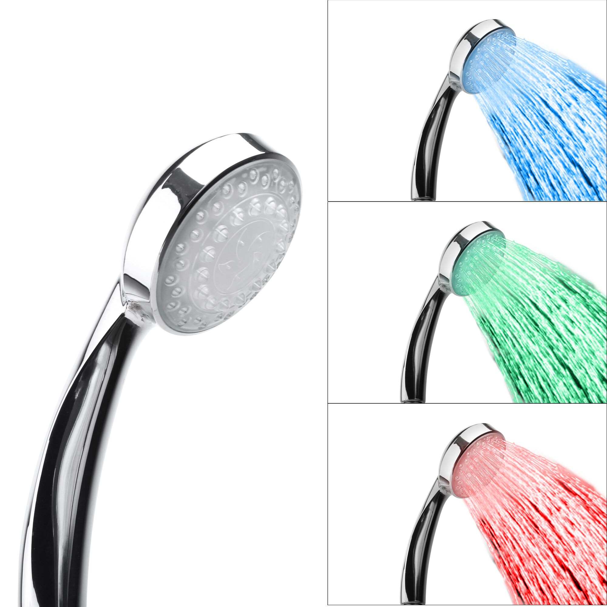 Produktbild von Beliani Shower Head Silver Synthetic LED Light Temperature Indicator Modern