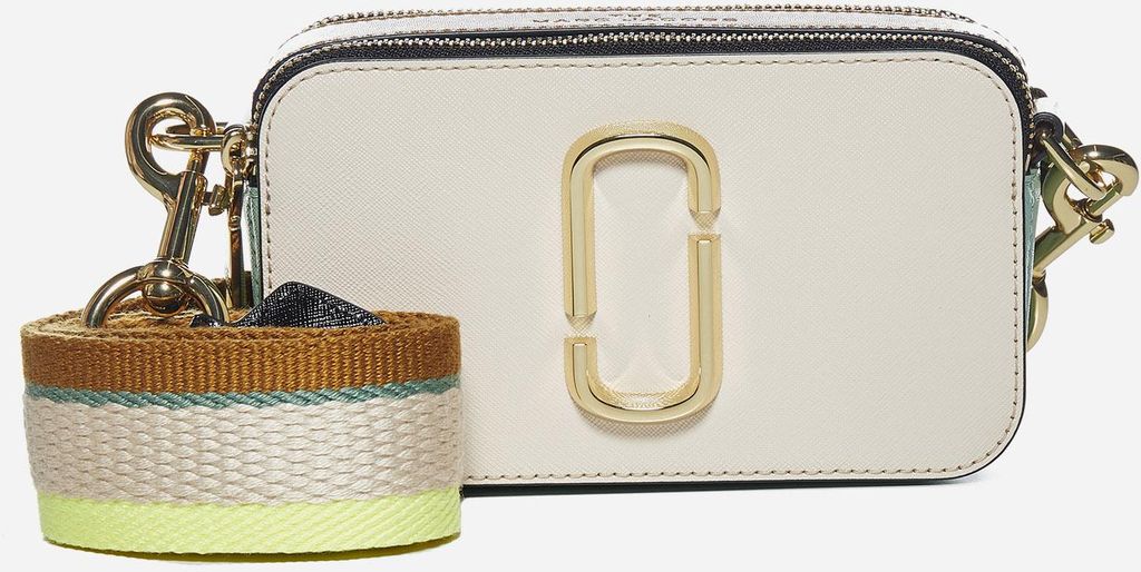 Bild von Marc Jacobs Snapshot Leather Camera Bag – White – Marc Jacobs Shoulder Bags