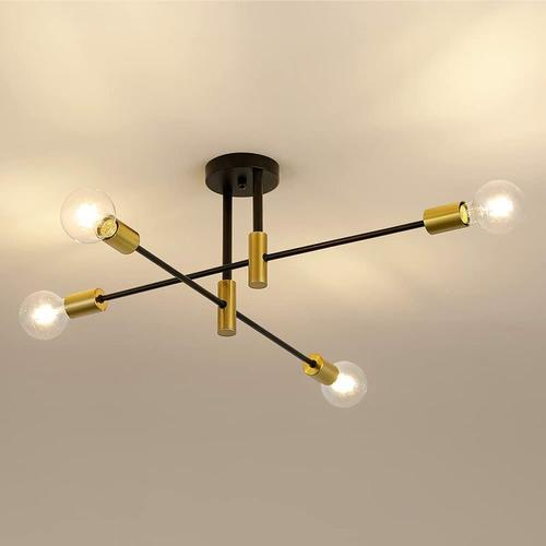 Bild von Ceiling Lights, 4 Arm Ceiling Lights 60cm Diameter, 180? Adjustable Ceiling Lights for Loft Dining