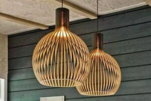 Produktbild von Foroo – Wood Birdcage Lamp Pendant Light Dia23cm