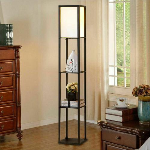 Produktbild von Floor Lamp 3-in-1 Floor Lighting Three-layer Lights Modern Decorative Shelf Standing Display Shelf