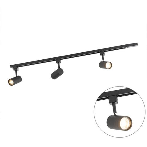 Bild von Modern Track Light 1-Phase with 3 Spotlights Black – Jeana – Black
