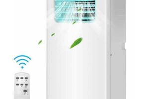 Produktbild von Costway – Portable Air Conditioner, 24hr Timer & 2 Speeds Setting, 9000 BTU Mobile Cooler, Fan and