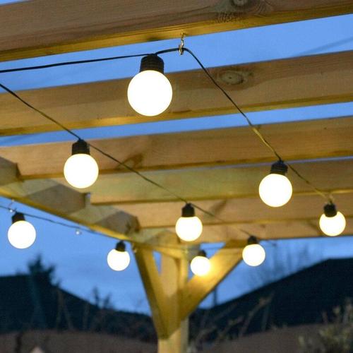 Produktbild von 4.5m Battery Power Frosted LED Festoon Fairy Lights Warm White | Timer Indoor Outdoor Bedroom