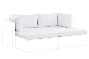 Produktbild von Beliani Outdoor Cushion Cover Set Cream Fabric Sofa Seat Back Side Pillow Cases UV Resistance