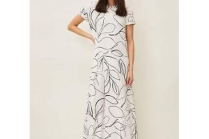 Produktbild von Phase Eight Fifi Floral T-shirt Maxi Dress – White – Phase Eight Dresses