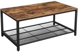 Bild von Songmics – Coffee Table, Living Room Table with Dense Mesh Shelf, Large Storage Space, Tea Table,