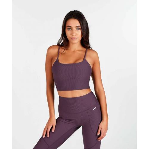 Produktbild von Physiq Apparel Lux Ribbed Cami Crop Top – Wild Berry – female