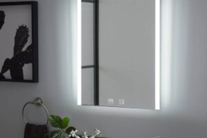 Bild von Simple Lighting LED Mirror With Tunable Colour, Bluetooth Speaker & Demister