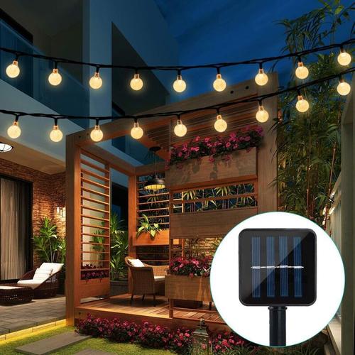 Produktbild von Solar String Lights Garden,6.5m 30 Crystal Balls Waterproof LED Fairy Lights, 8 Modes Outdoor Solar