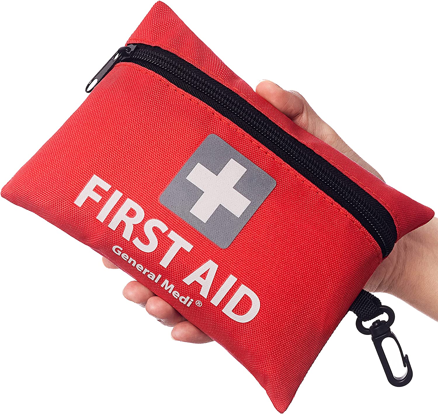 Bild von Mini First Aid Kit, 92 Pieces Small First Aid Kit – Includes Emergency Foil Blanket, Scissors for Travel, Home, Office, Vehicle, Camping, Workplace & Outdoor (Red)
