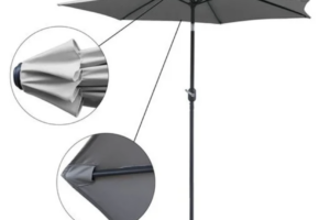 Produktbild von BIRCHTREE 2.5M Aluminium Garden Parasol BT-GP01 Grey