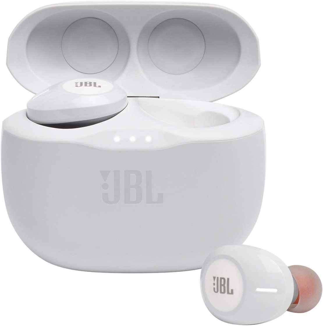 Bild von JBL Tune 125 TWS In-Ear Earphones – True Wireless Bluetooth headphones with powerful bass, up to 32 hours battery life and charging case, in white