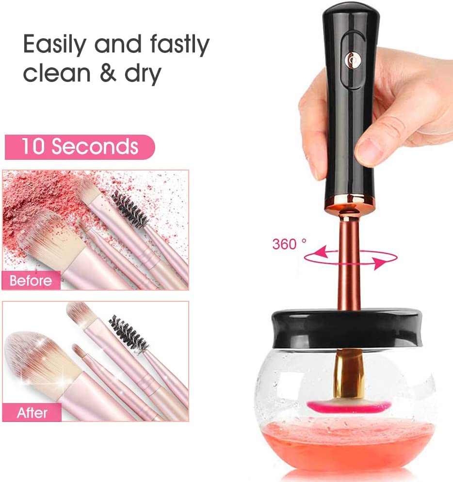 Bild von Hangsun Makeup Brush Cleaner and Dryer Machine Electric Cosmetic Make Up Brush Cleaning Tool to Wash Dry in Seconds