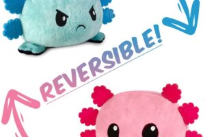 Produktbild von Thedttoy Reversible Axolotl Plushie Cute Axolotl Soft Toy Happy Angry Mood Changing