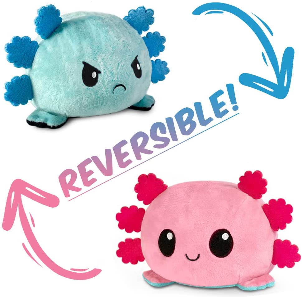 Bild von Thedttoy Reversible Axolotl Plushie Cute Axolotl Soft Toy Happy Angry Mood Changing