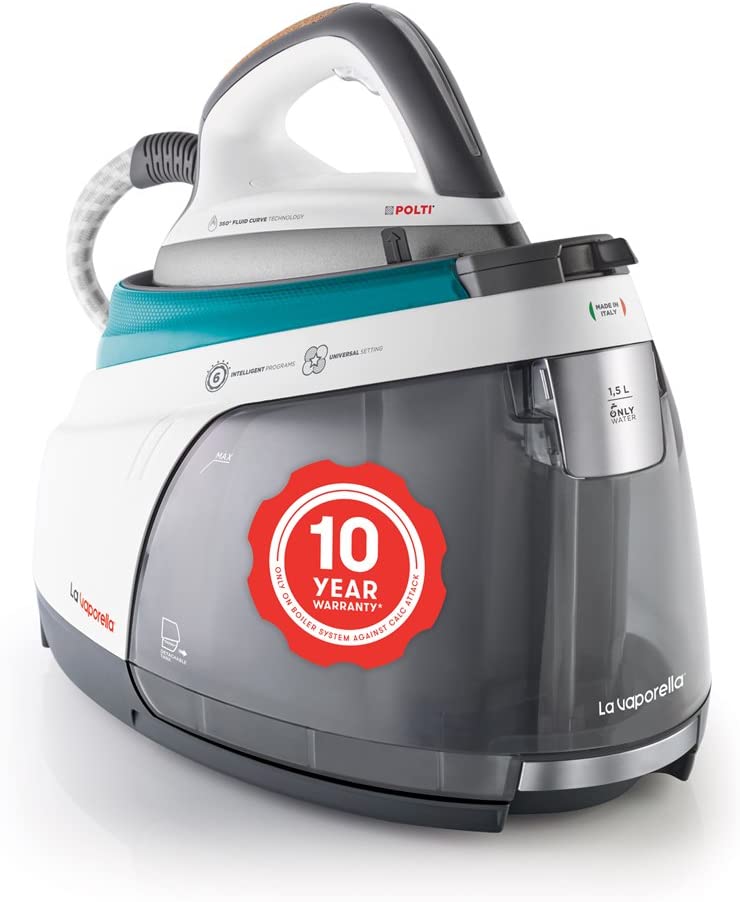 Produktbild von Polti La Vaporella XT100C, Steam generator iron with boiler, 7.5 bar, no maintenance, 10 year warranty on the boiler against limescale attacks*, unlimited autonomy, steam pulse 500g [Energy Class A]