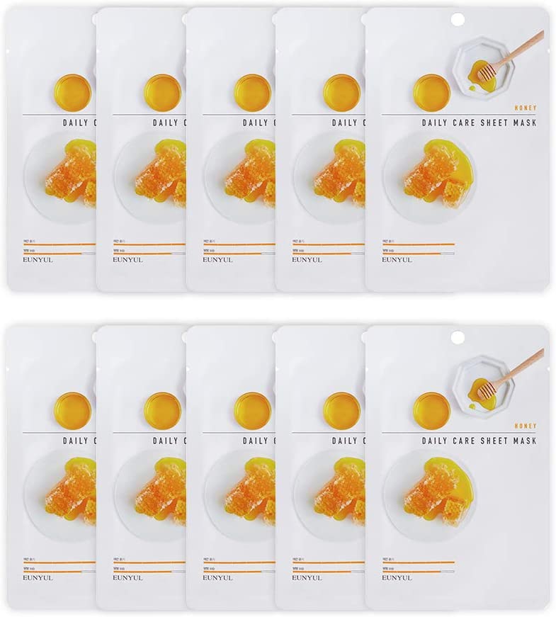 Bild von [Pack of 10] EUNYUL Daily Care Facial Sheet Mask Pack Honey x 10ea Korean Skincare Hydrating & Nourishing & Natural Ingredients for All Skin Types