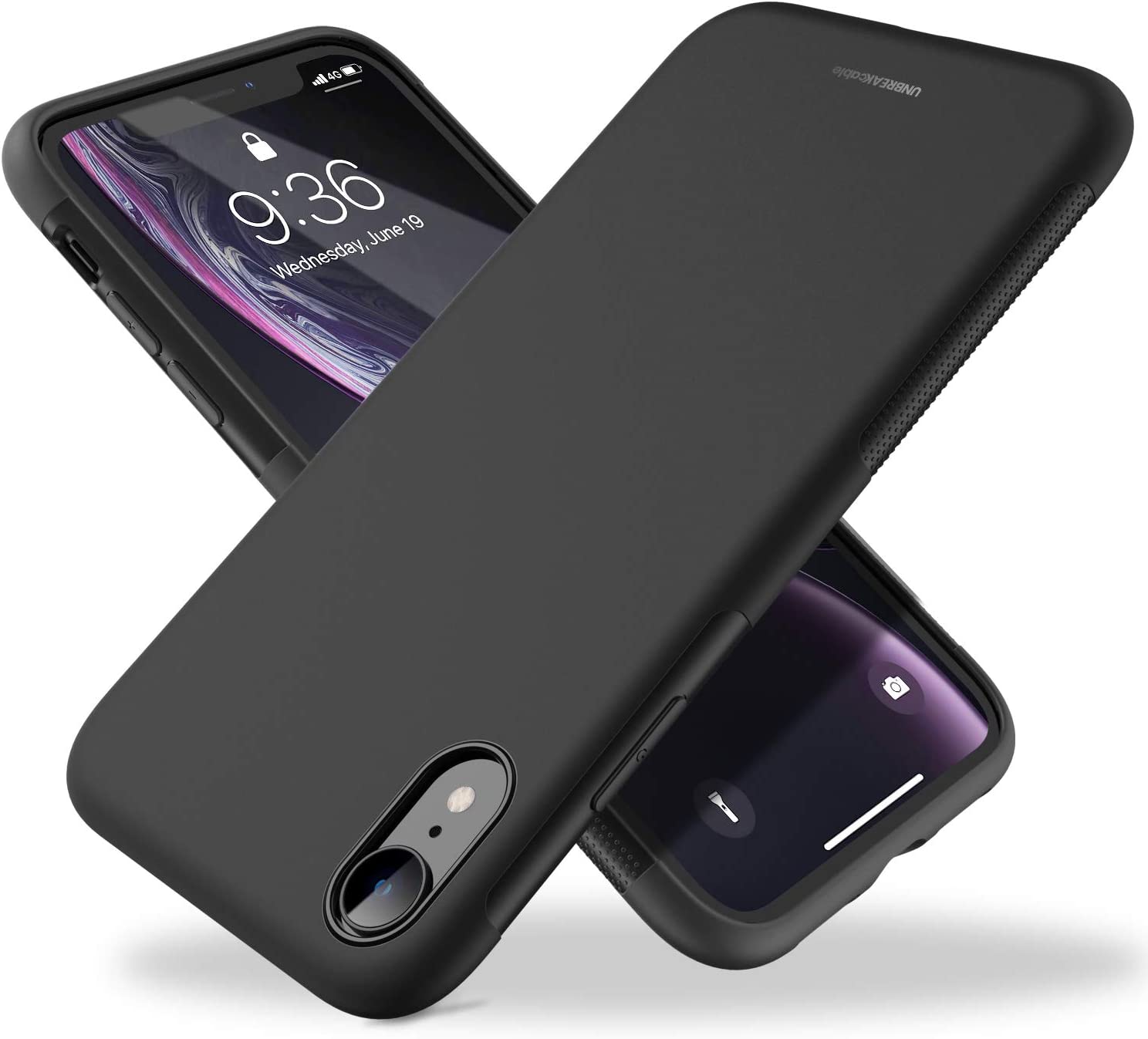 Bild von UNBREAKcable iPhone XR Case – Soft Frosted TPU Ultra-Slim iPhone XR Stylish Protective Cover for 6.1-inches iPhone XR [Drop Protection, Non-slip] – Matt Black
