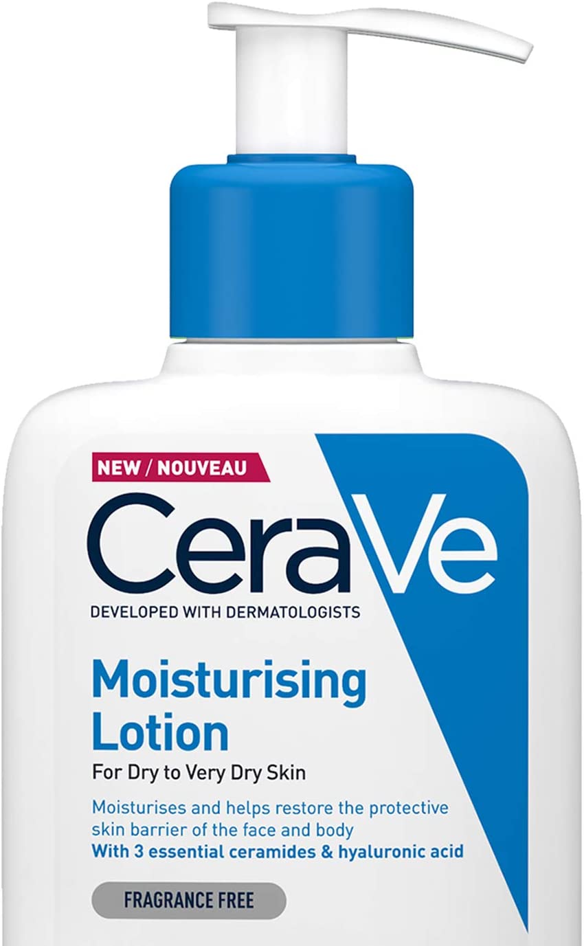 Bild von CeraVe Moisturising Lotion, with hyaluronic acid and 3 essential ceramides, Daily Face & Body Moisturiser for Dry to Very Dry Skin
