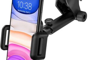 Produktbild von Car Phone Holder,Car Phone Mount,Car Holder,Dashboard Windscreen Car Phone Holder,Universal Car Cradle with One Button Release&Strong Sticky Gel Pad for iPhone12 11 XS XR X 8 7,Galaxys20 10 9,HTC,etc